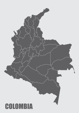 Kolombiya bölgeler haritası