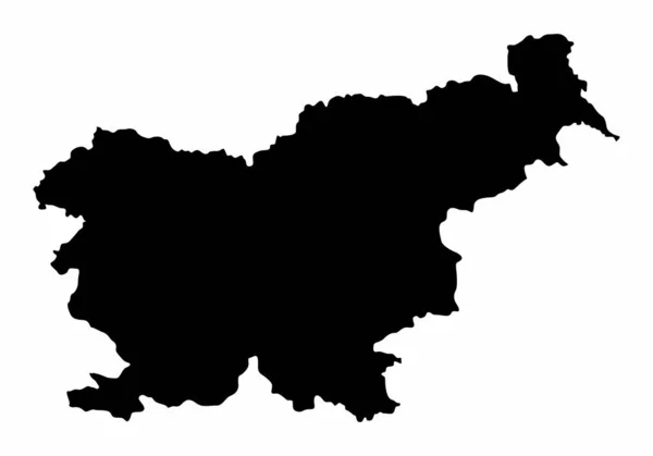 Carte de la silhouette Slovénie — Image vectorielle