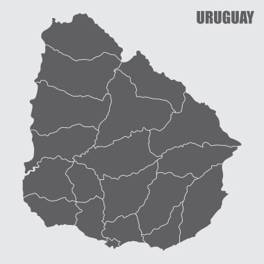 Uruguay bölgeler haritası