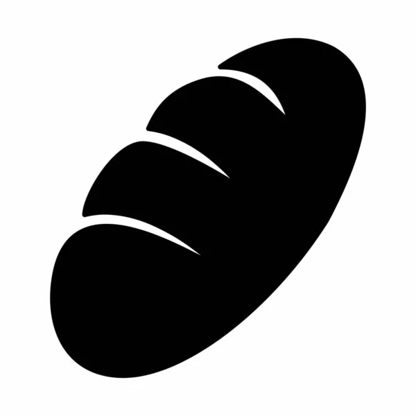 Zwart brood pictogram — Stockvector