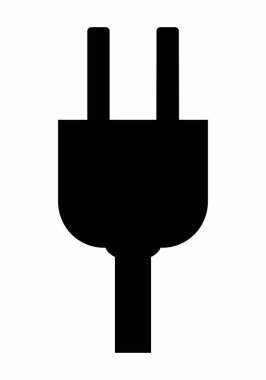 Elektrik prizi koyu renk siluet
