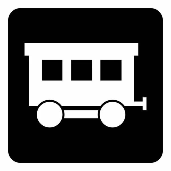 Иконка железнодорожного вагона — стоковый вектор