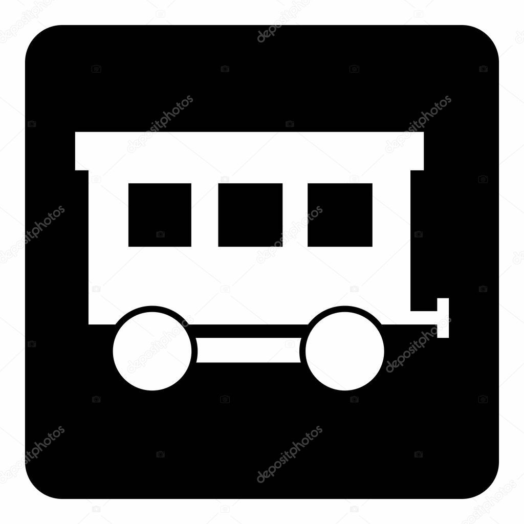 Railway car icon illustration