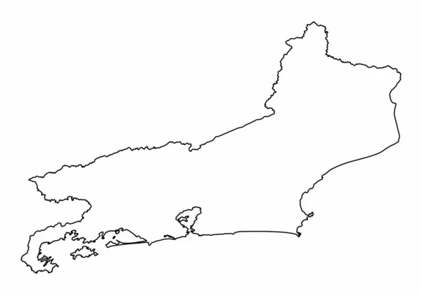 Rio de Janeiro State Map — Stockvektor