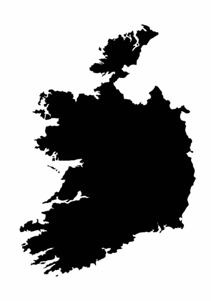 Irlanda mapa silhueta — Vetor de Stock