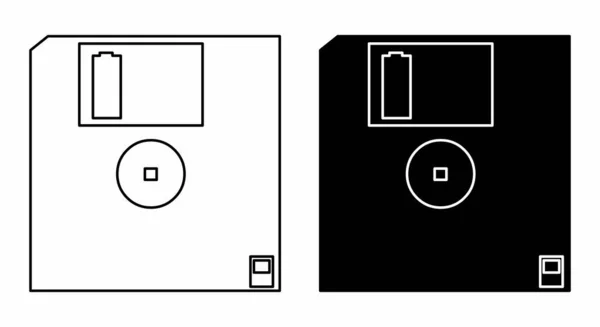 Icônes de disque dur disquette — Image vectorielle
