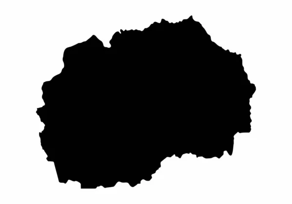 Silhouetkaart Macedonië — Stockvector