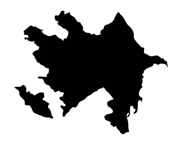 Mapa da silhueta do Azerbaijão — Vetor de Stock