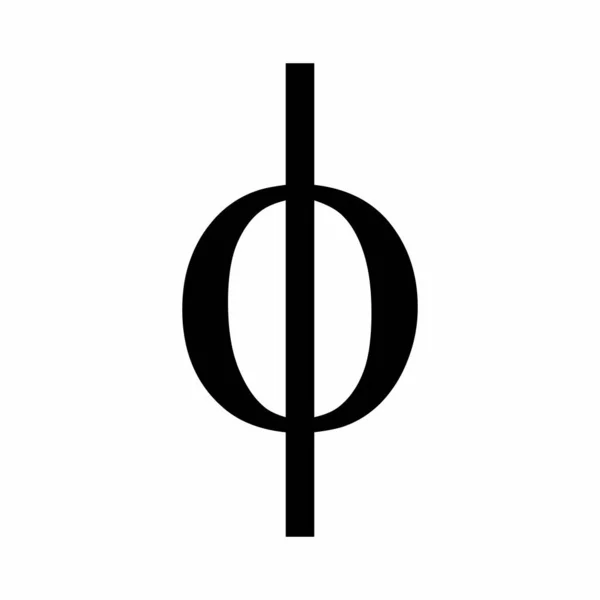 Phi greek letter icon — Stock vektor