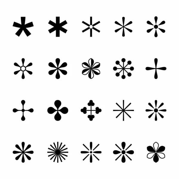 Conjunto de asteriscos — Archivo Imágenes Vectoriales