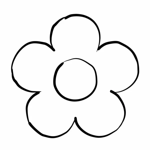 Einzelblumen-Illustration — Stockvektor