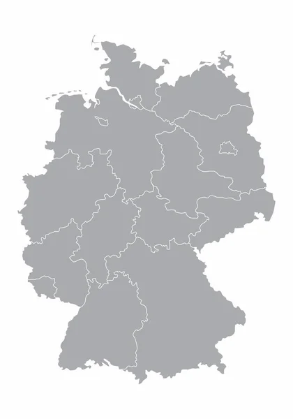 Gray Germany map — 스톡 벡터