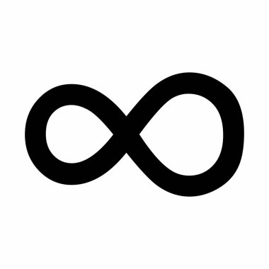 Sonsuzluk simgesi illüstrasyon