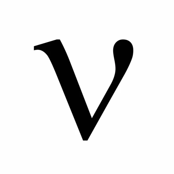 Řecké písmeno Nu — Stockový vektor