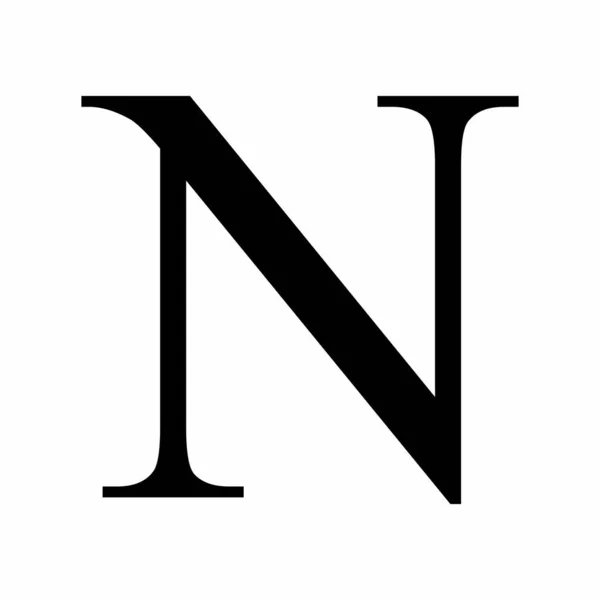 Греческая буква ню — стоковый вектор