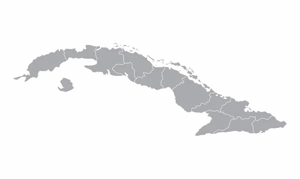 Mappa delle province di Cuba — Vettoriale Stock