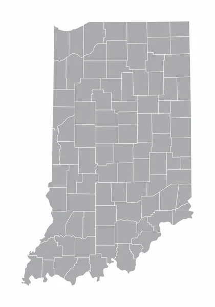 インディアナ州の地図 — ストックベクタ