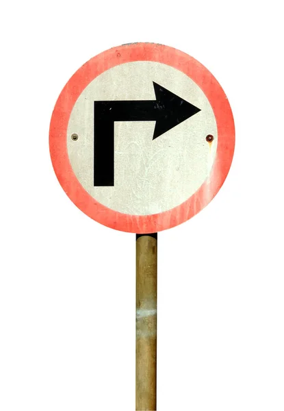 Right turn road sign — Stock Photo, Image