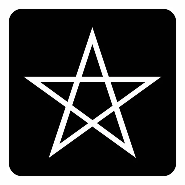 Vijf punten ster pictogram — Stockvector