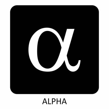 Alpha greek sign