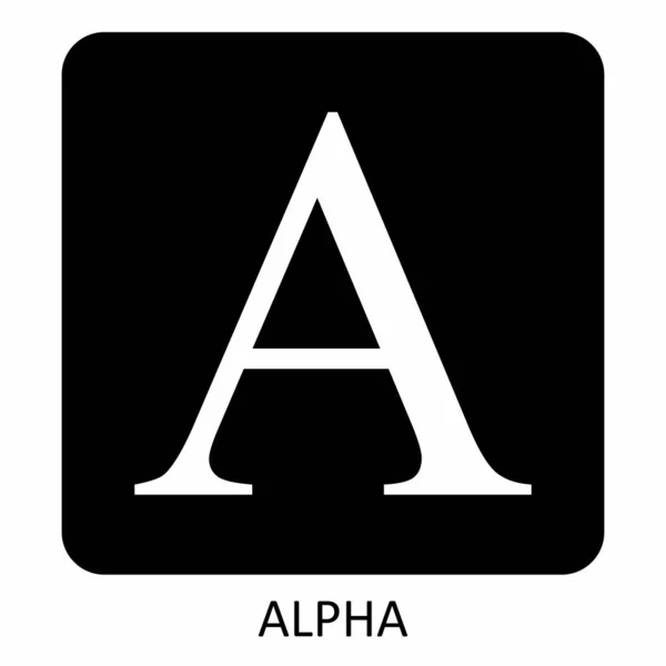 Alpha greek sign — Stok Vektör