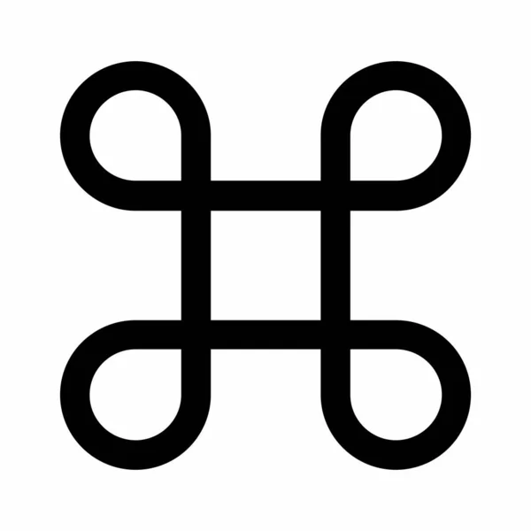Geschlagenes quadratisches Symbol — Stockvektor