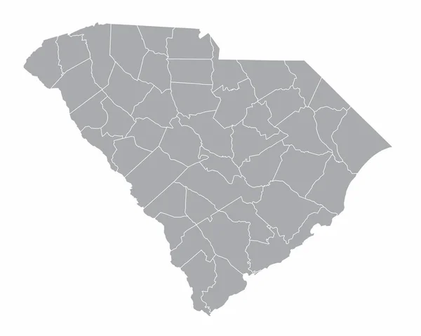 Mappa Carolina del Sud — Vettoriale Stock