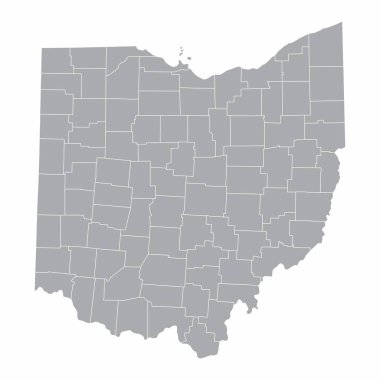Ohio Counties Map clipart
