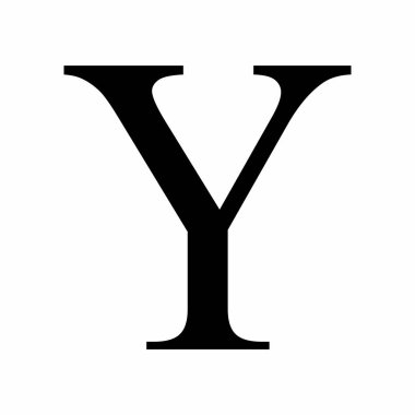 Beyaz arkaplanda büyük harf simgesi