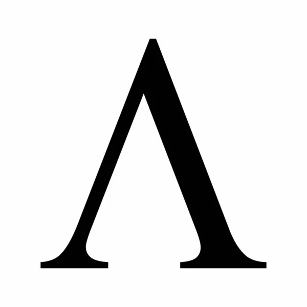 Lettre Grecque Majuscule Symbole Lambda Sur Fond Blanc — Image vectorielle