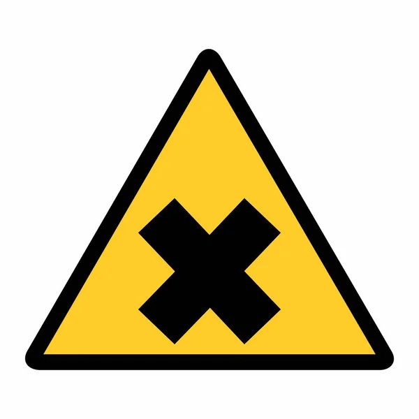Signe Danger Irritant Isolé Sur Fond Blanc — Image vectorielle