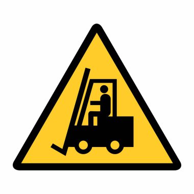 Beyaz arkaplanda bir Forklift levhası