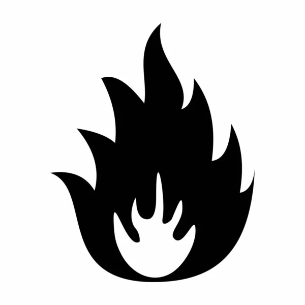 Warnung vor brennbarem Symbol — Stockvektor