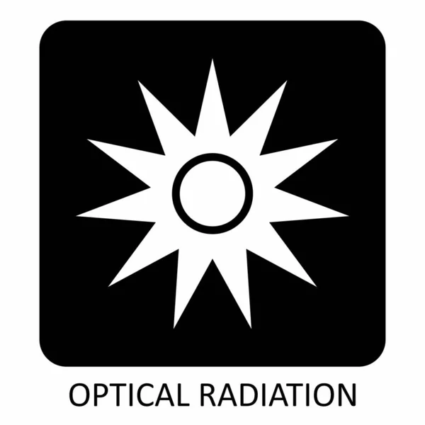 Ícone de radiação óptica —  Vetores de Stock