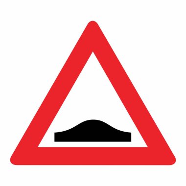 Üçgen Çarpışma trafik işareti beyaz arkaplan üzerinde izole