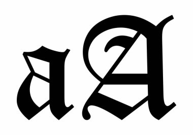 Klasik A harfi illüstrasyonu