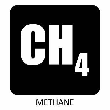 CH4 Metan formülü simgesi