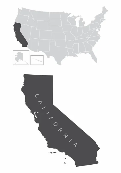 Καλιφόρνια χάρτη εικονογράφηση — Διανυσματικό Αρχείο