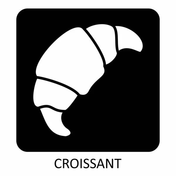Ilustrasi ikon Croissant - Stok Vektor