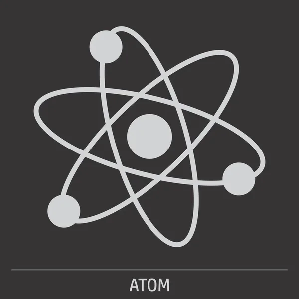 Ілюстрація Іконки Атома Сірому Фоні Міткою — стоковий вектор