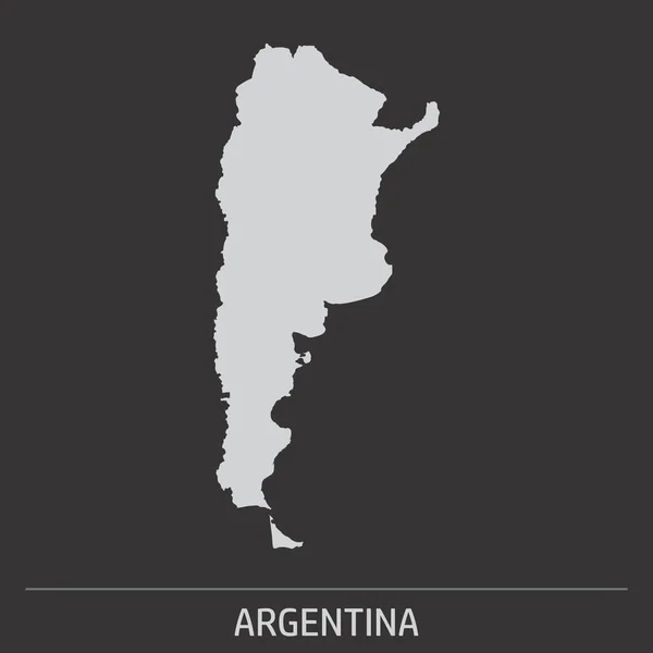 Argentina Mapa Icono Ilustración Sobre Fondo Gris Con Etiqueta — Vector de stock