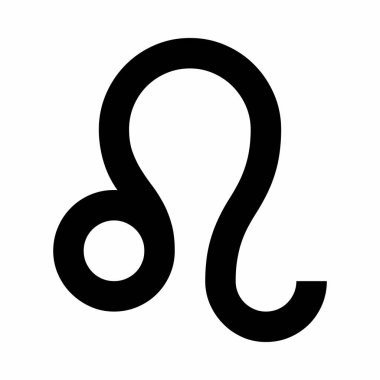 Leo zodyak beyaz arkaplanda simge simgesi