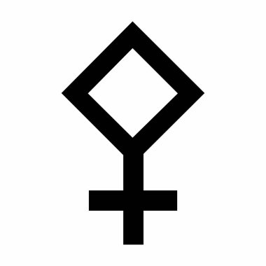 Beyaz arkaplanda Pallas astroloji işaret simgesi çizimi