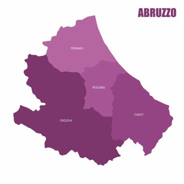 Abruzzo region map clipart