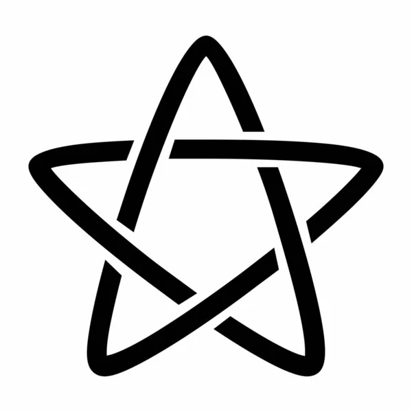 Umrissenes rundes Sternsymbol — Stockvektor