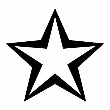 Siyah Stres beyaz arkaplandaki yıldız simgesini özetledi