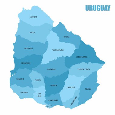 Uruguay bölgeler haritası