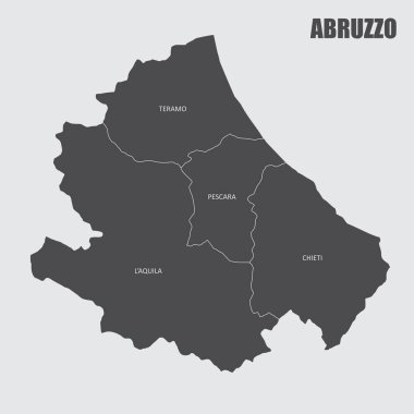 Abruzzo bölgesi haritası