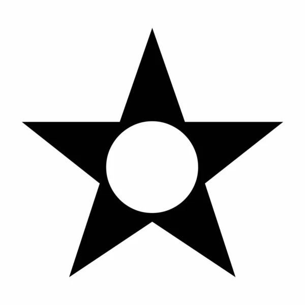 Icône étoile centre ouverte — Image vectorielle