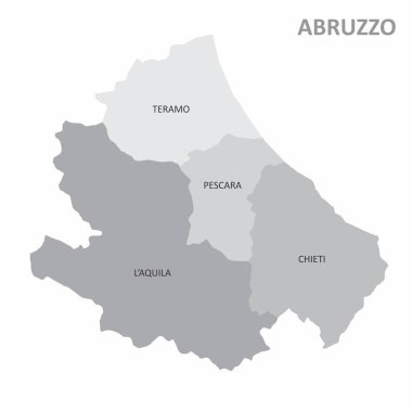 Abruzzo bölgesi haritası